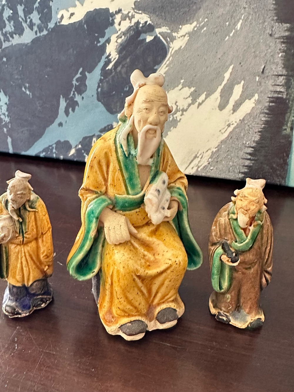Vintage Chinese Mud man Ceramic Figurines